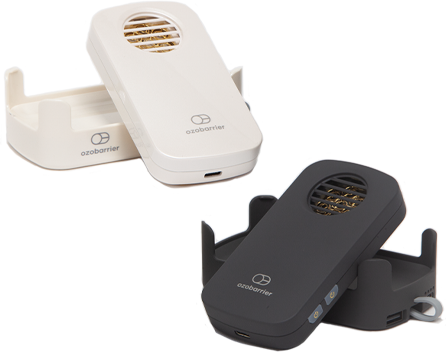 持ち運べてすぐに使えるからいつでも、どこでも安心できる。オゾバリア2ヶ月セット